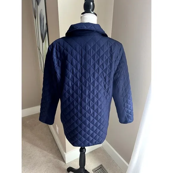 NWT Jones New York blue quilted light weight jacket size XL