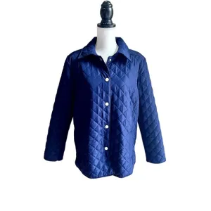 NWT Jones New York blue quilted light weight jacket size XL