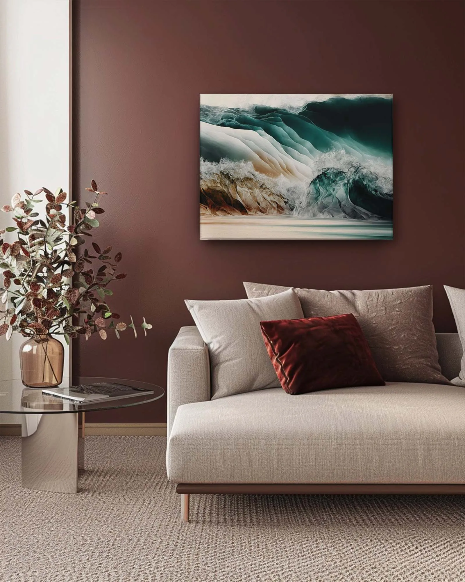 Ocean Echoes Abstract canvas art
