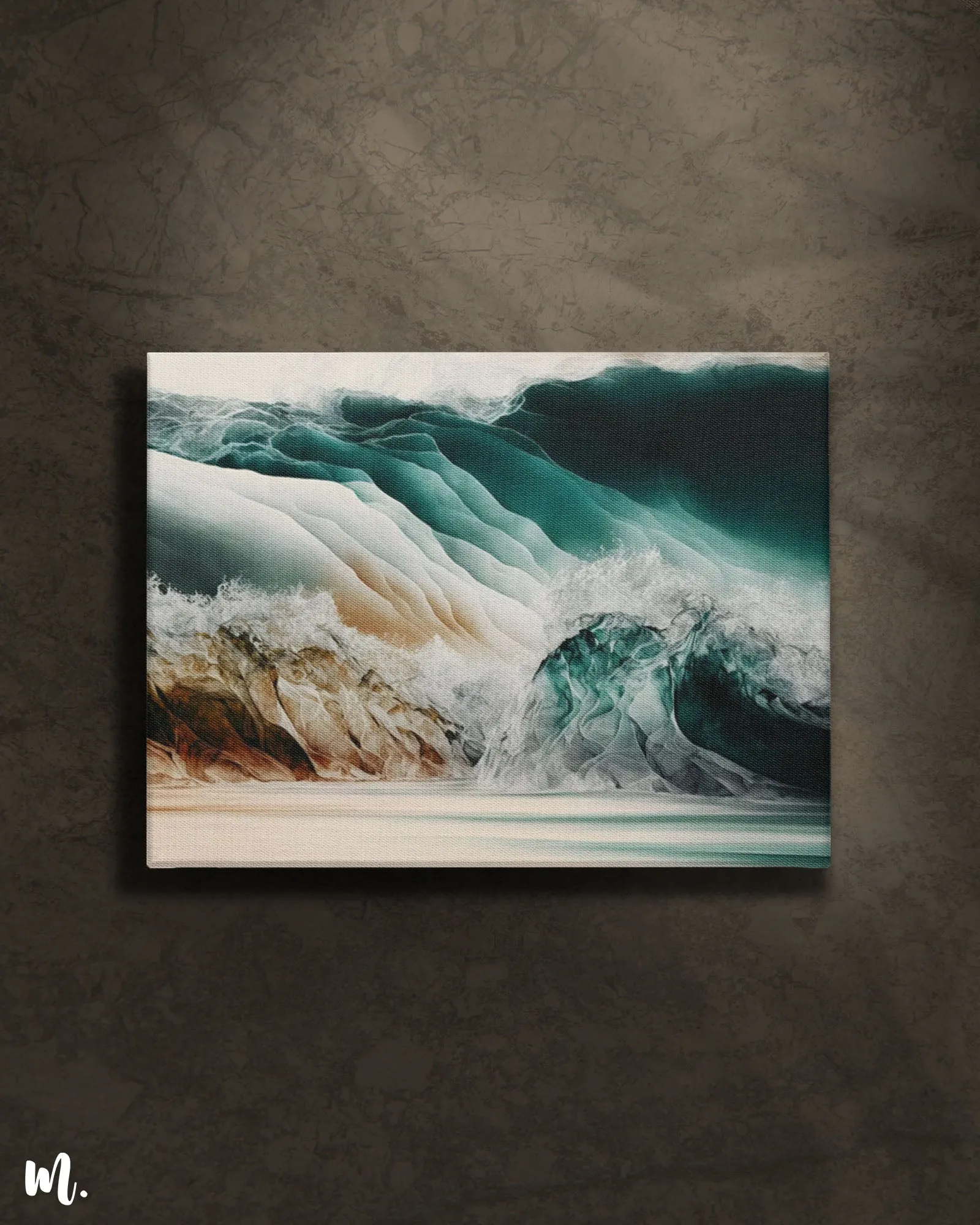 Ocean Echoes Abstract canvas art