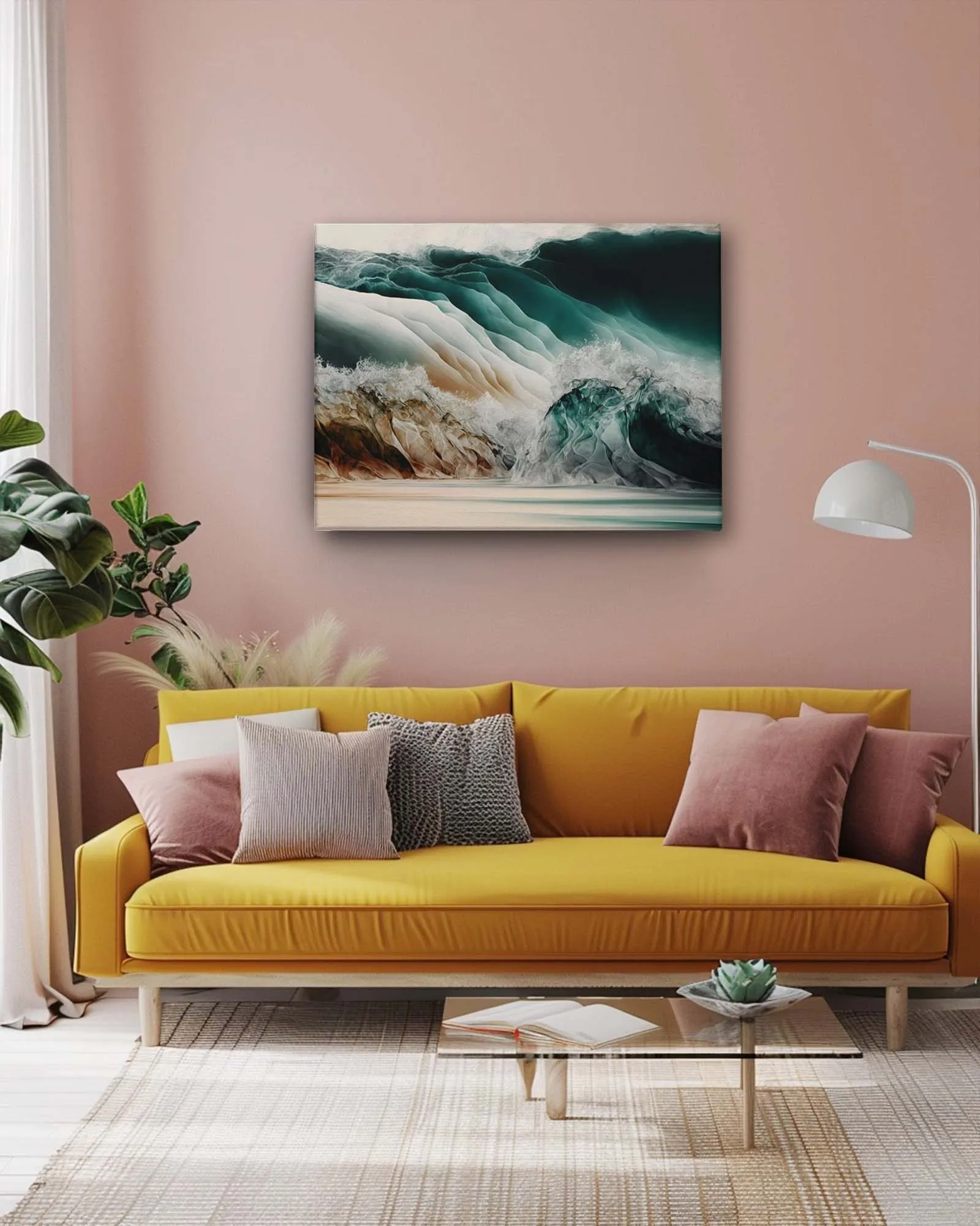 Ocean Echoes Abstract canvas art
