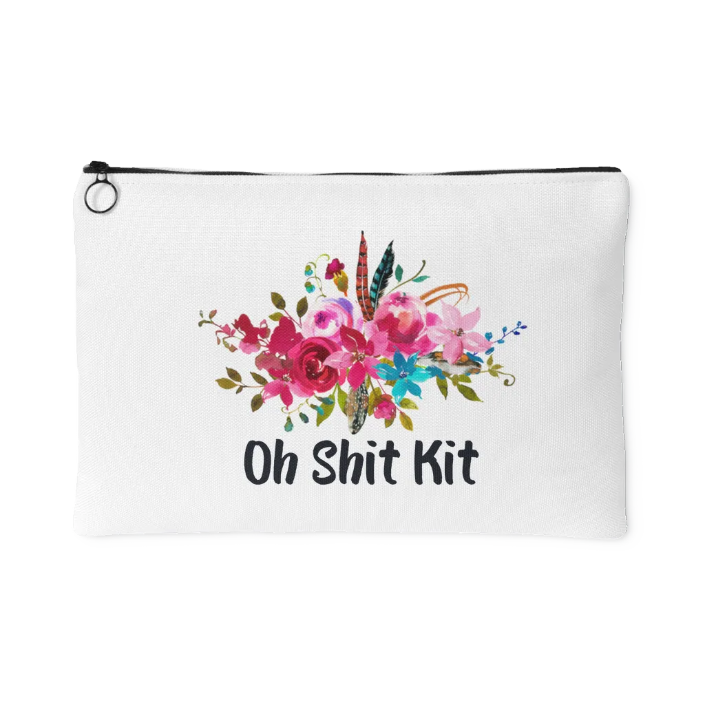 Oh Shit Kit Makeup Bag Cosmetic Floral Accessory Pouch Stage Mom Makeup Artist Gift