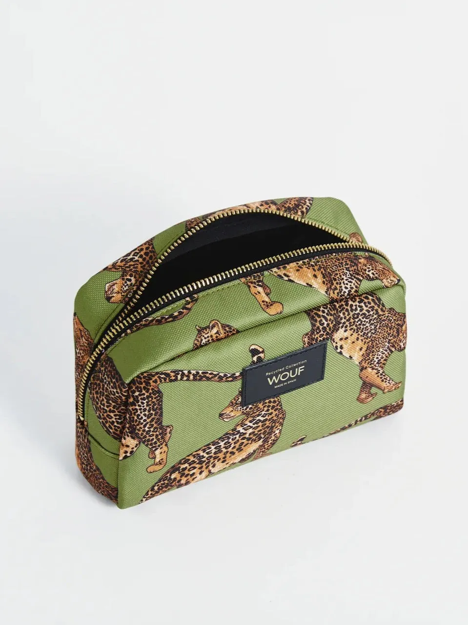 Olive Leopard Toiletry Bag
