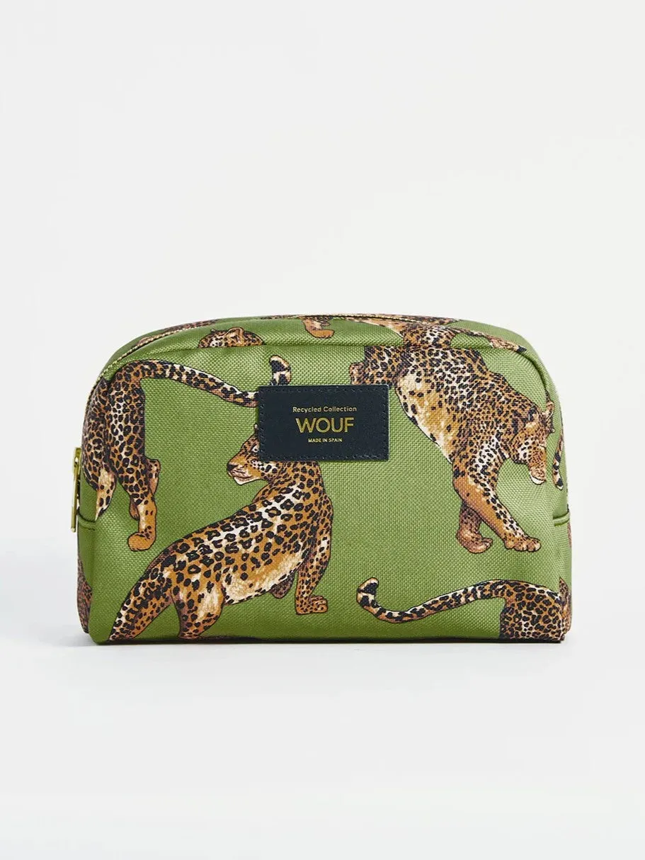 Olive Leopard Toiletry Bag