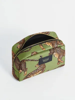 Olive Leopard Toiletry Bag