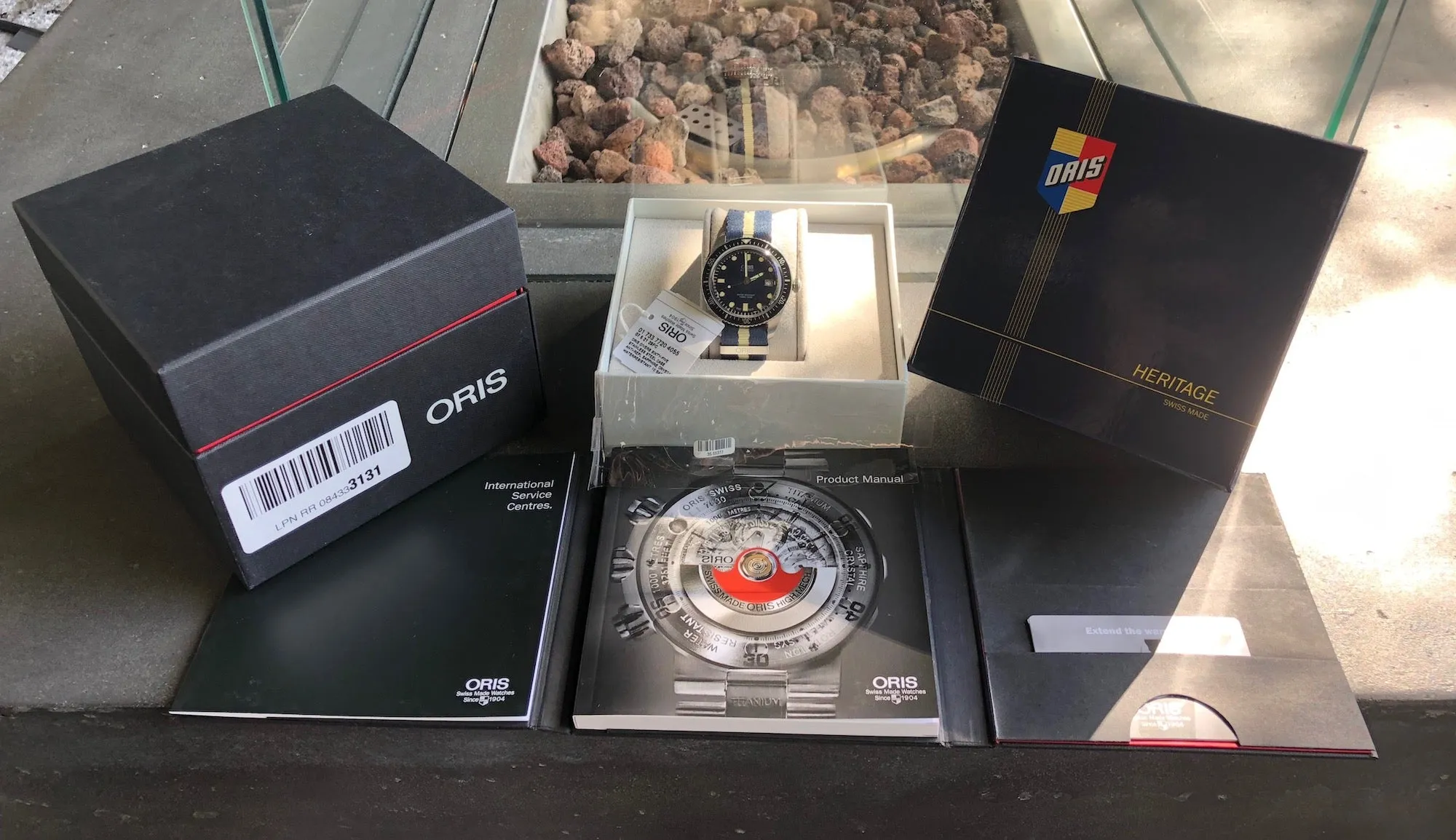 Oris Heritage Divers 65 73377204055 NATO Strap Automatic 42mm Wristwatch
