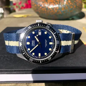 Oris Heritage Divers 65 73377204055 NATO Strap Automatic 42mm Wristwatch