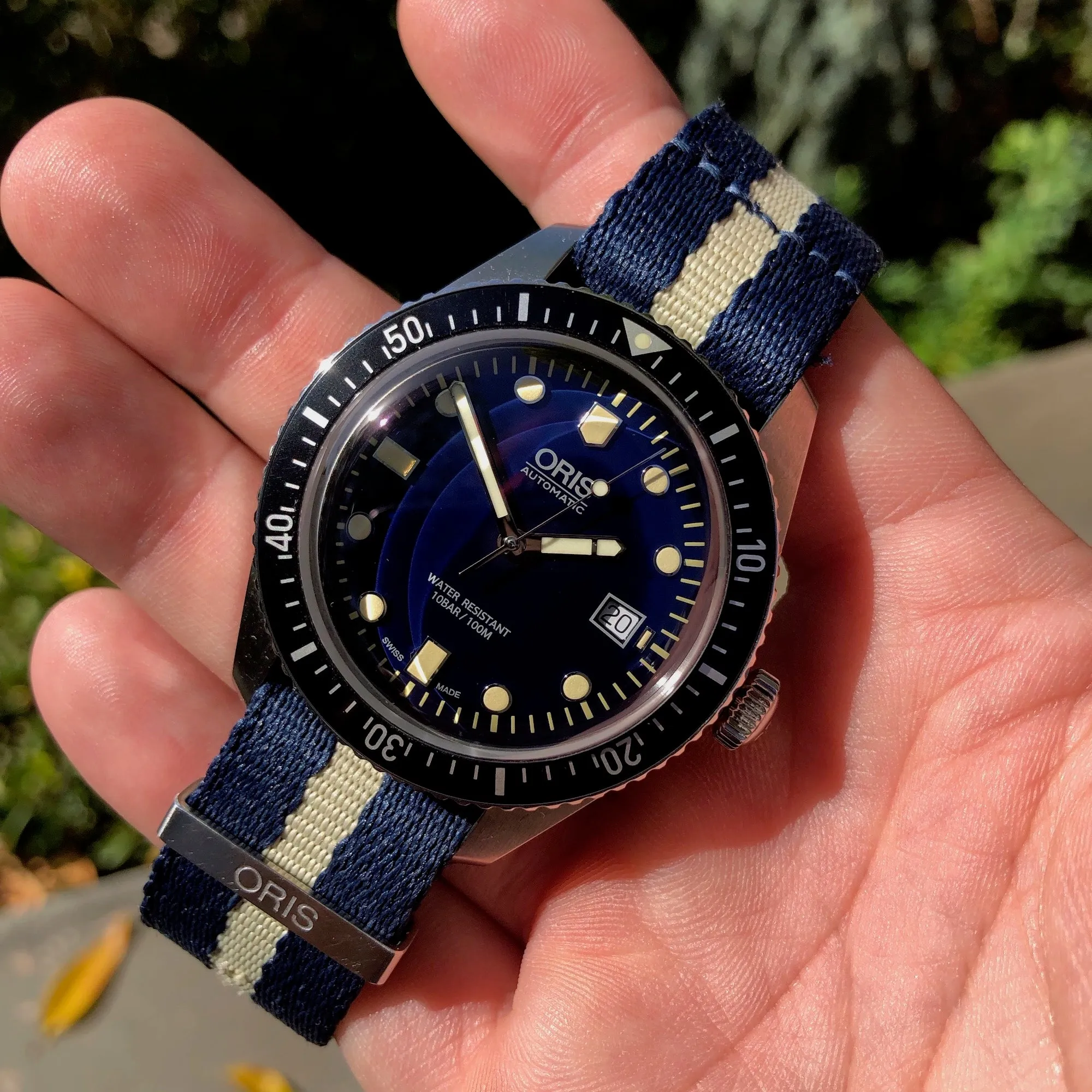 Oris Heritage Divers 65 73377204055 NATO Strap Automatic 42mm Wristwatch