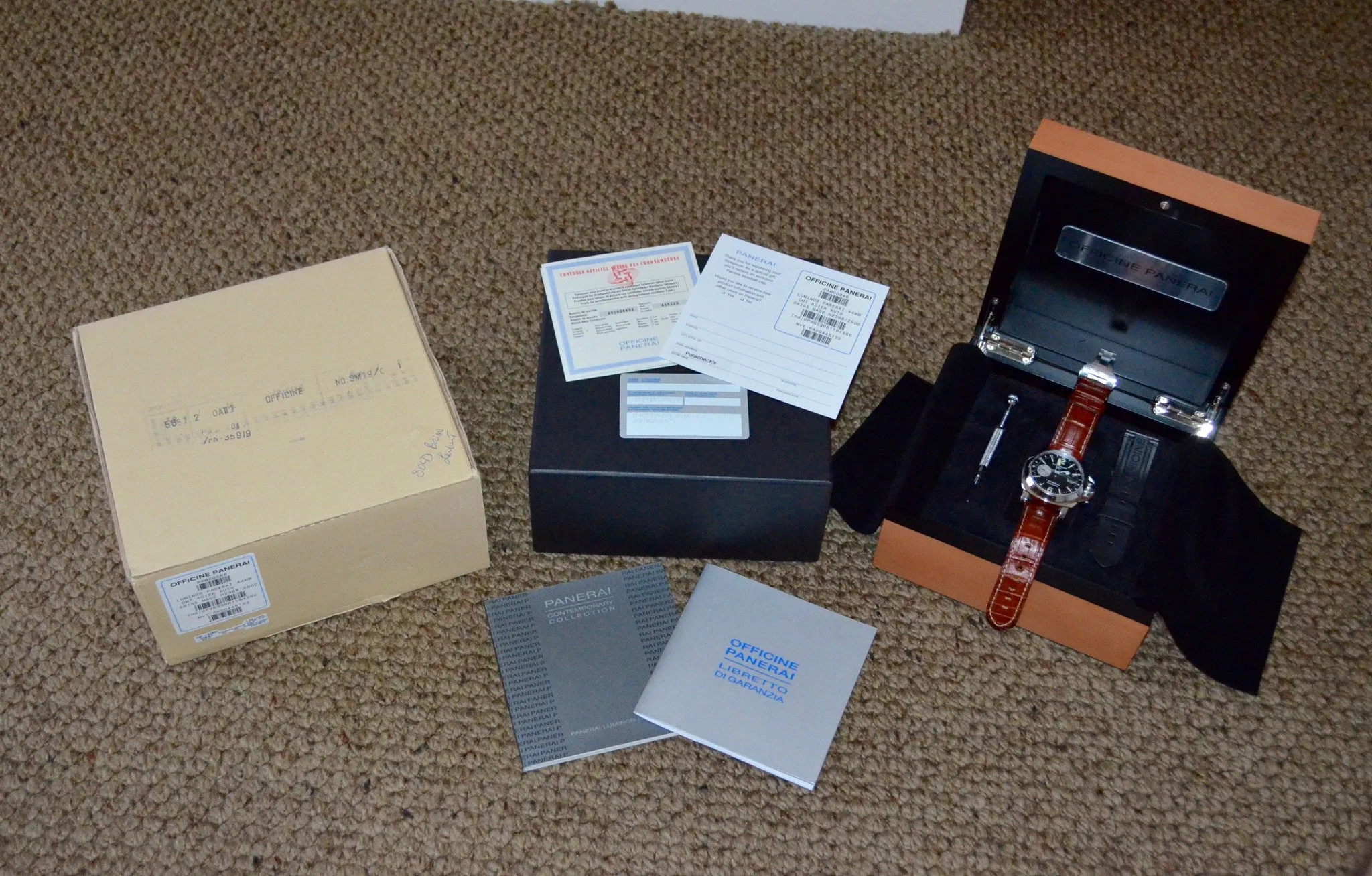 Panerai Luminor GMT PAM 88 Steel Automatic Wristwatch