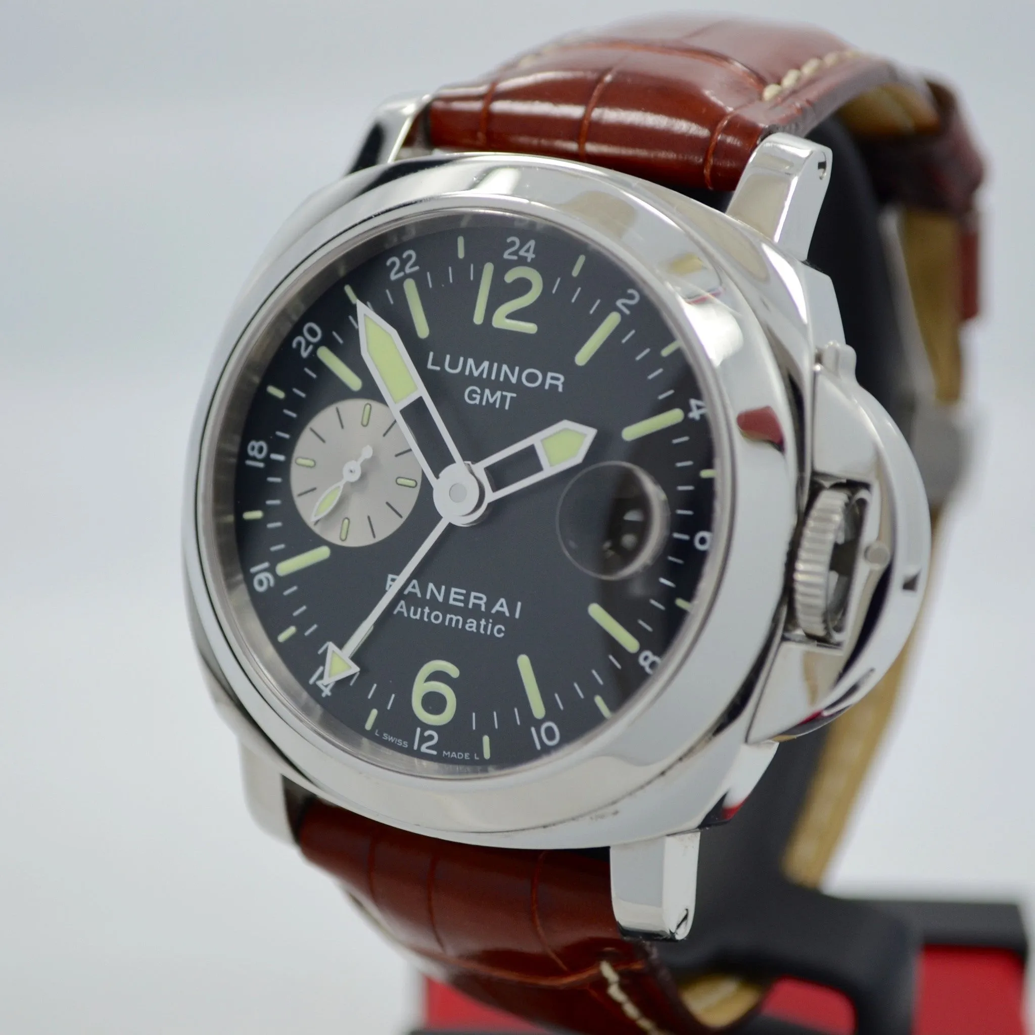 Panerai Luminor GMT PAM 88 Steel Automatic Wristwatch