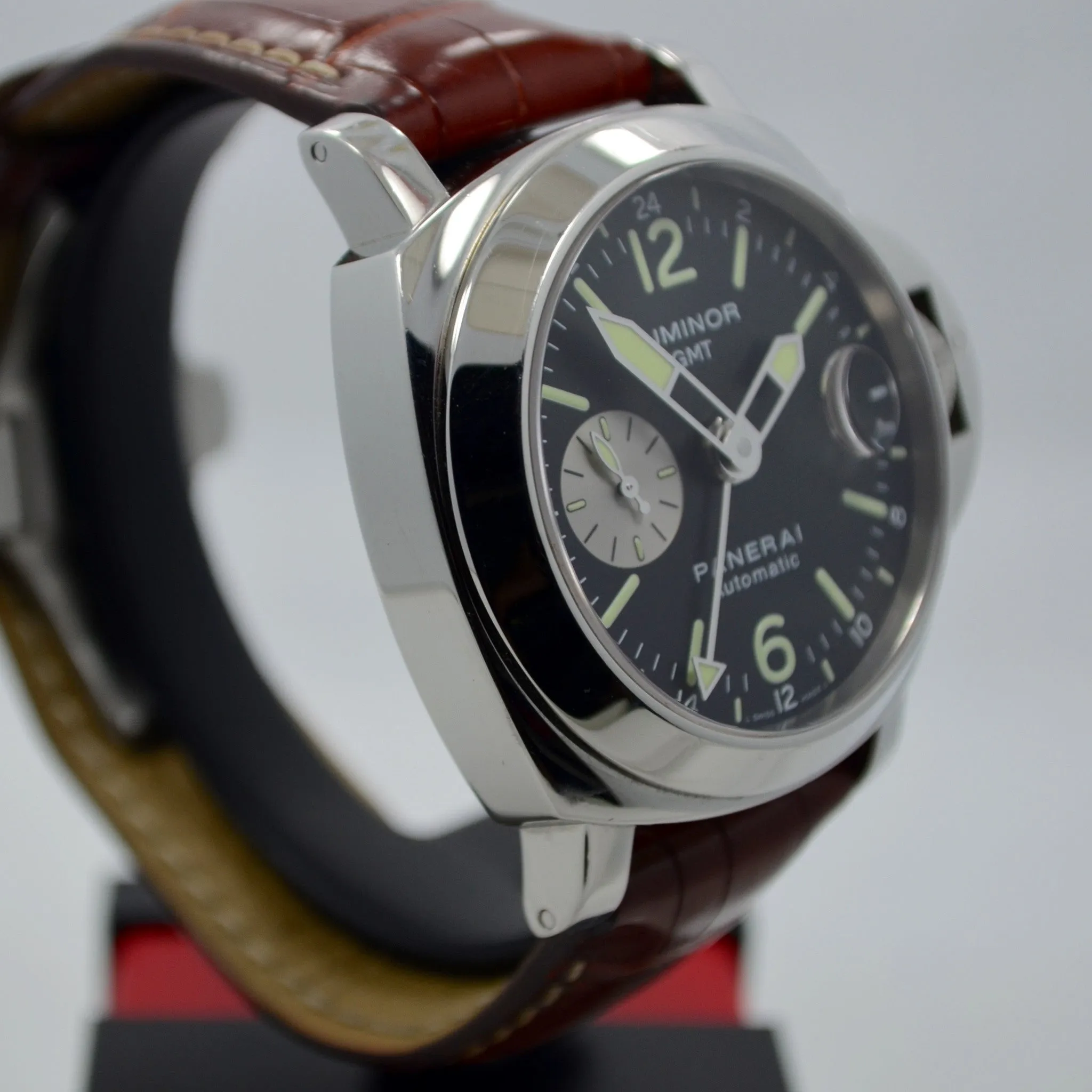 Panerai Luminor GMT PAM 88 Steel Automatic Wristwatch