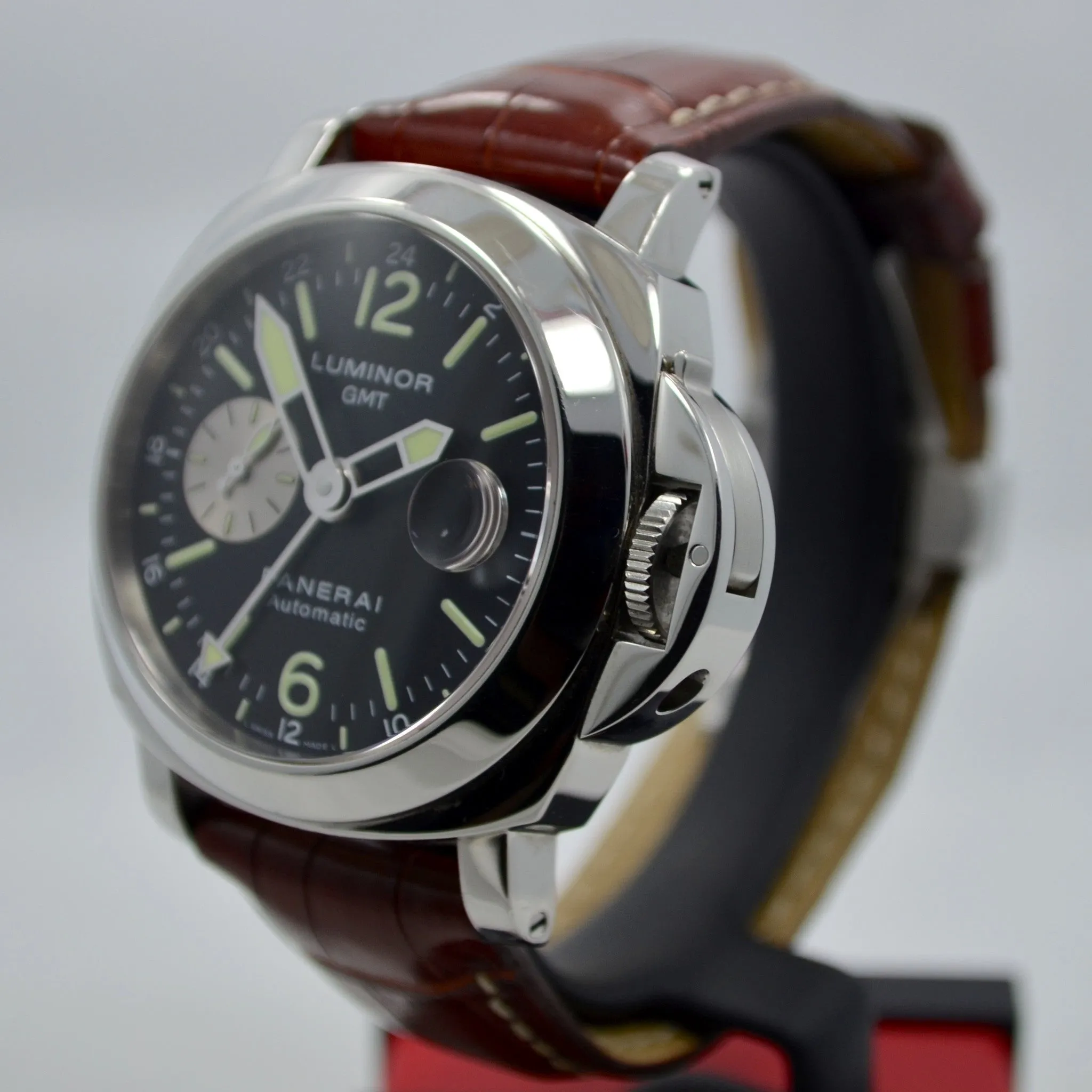 Panerai Luminor GMT PAM 88 Steel Automatic Wristwatch