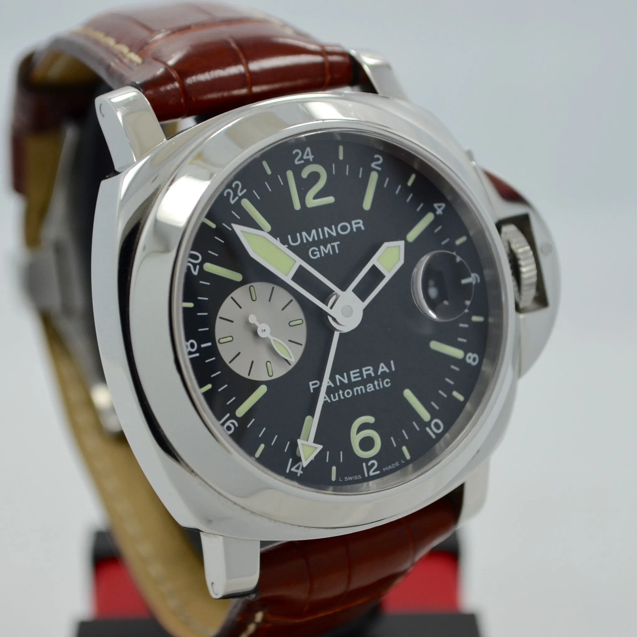 Panerai Luminor GMT PAM 88 Steel Automatic Wristwatch
