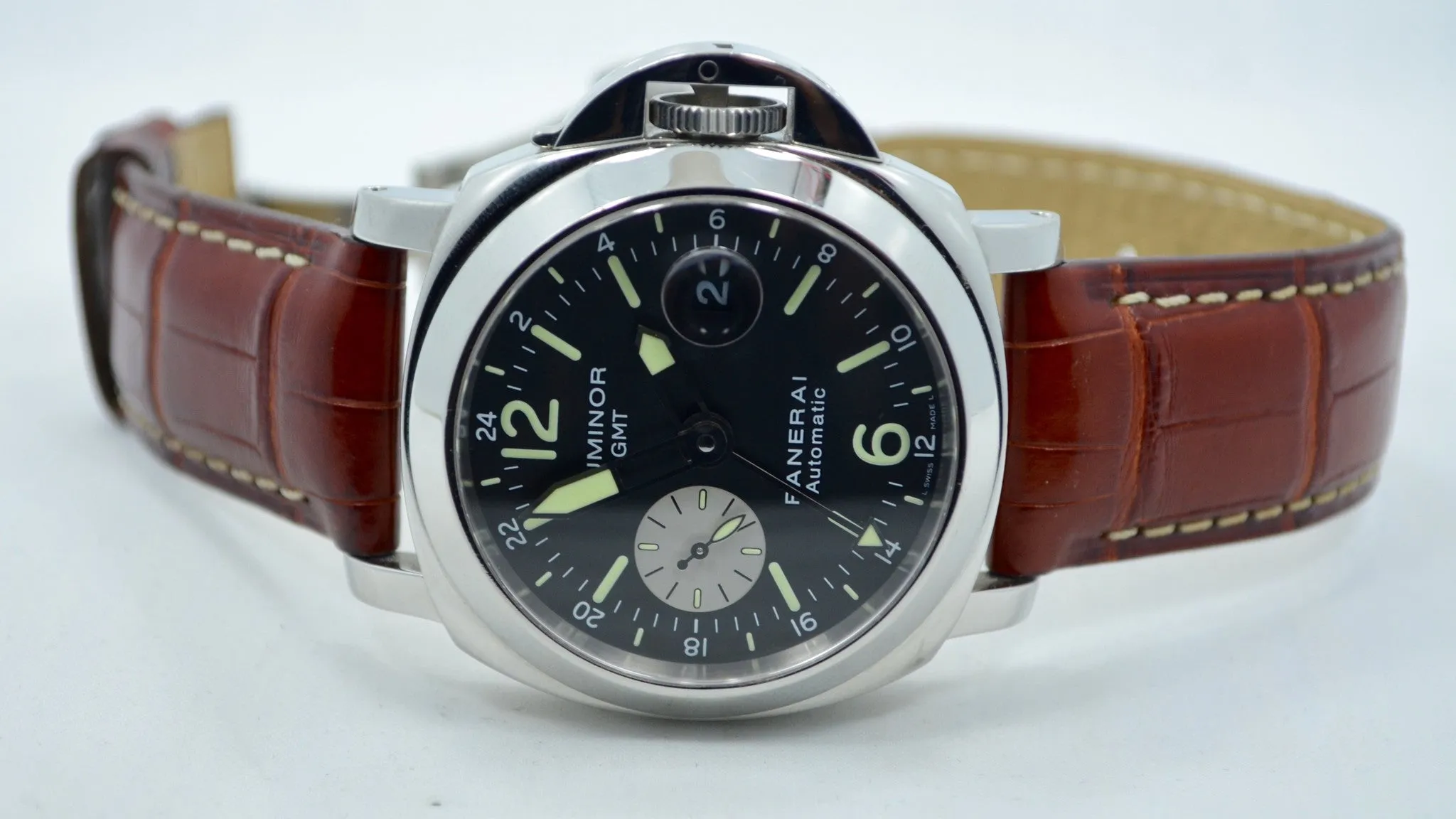 Panerai Luminor GMT PAM 88 Steel Automatic Wristwatch