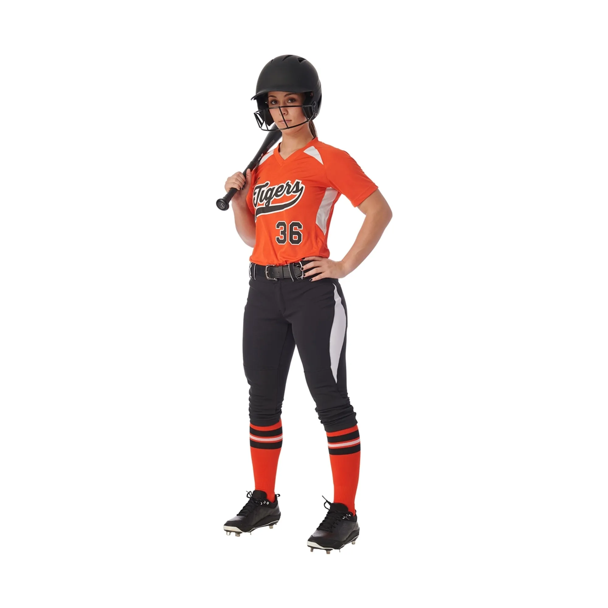 Pantalon Softbol Champro Surge Traditional BP28 Gris Negro Dama