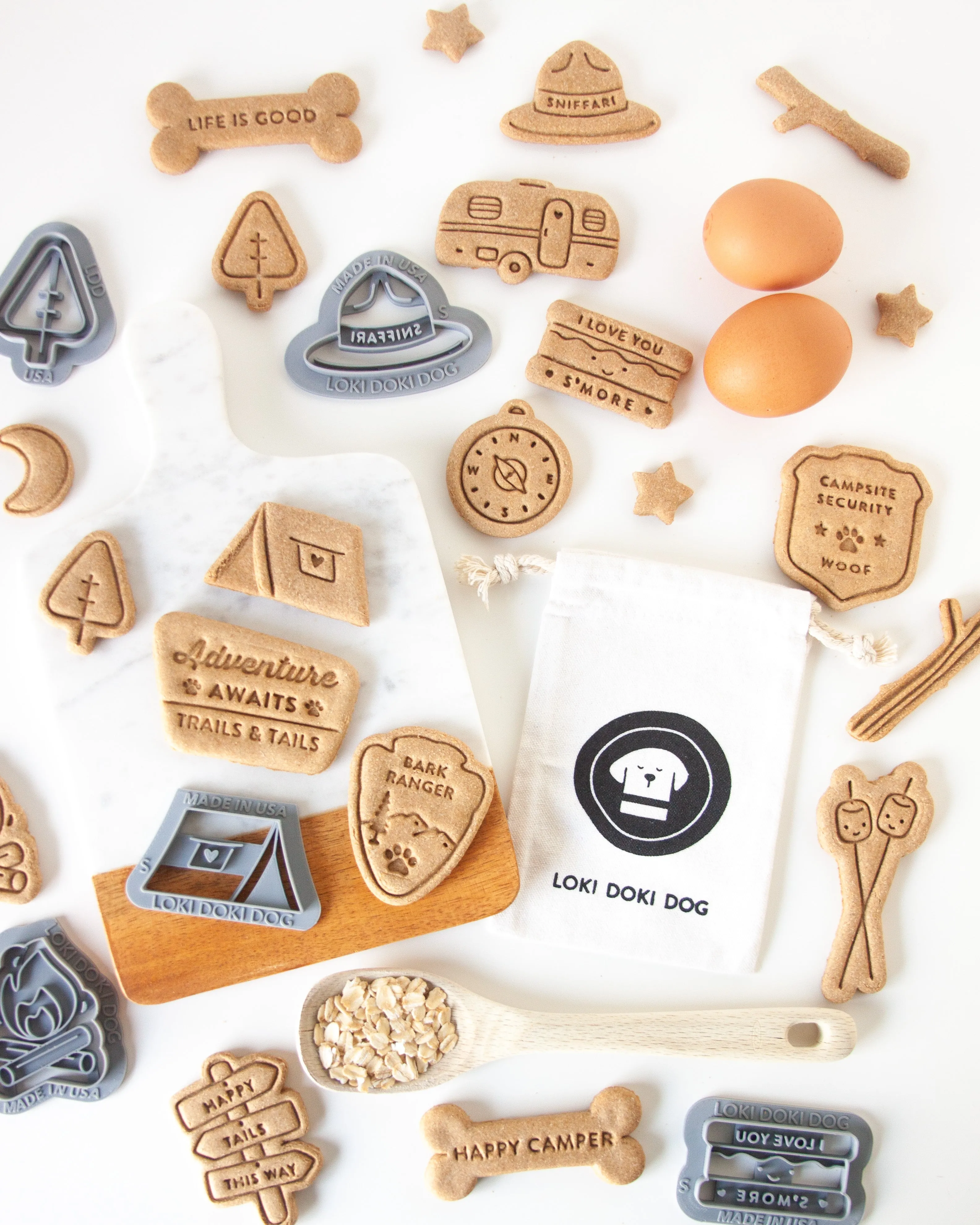 Park Sign "Adventure Awaits" Dog Cookie Cutter (Personalized)