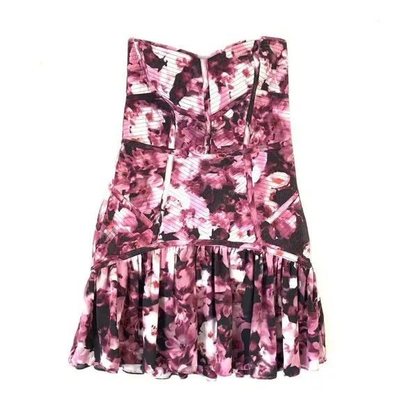 PARKER S Britney Silk Floral Quilted Mini Dress