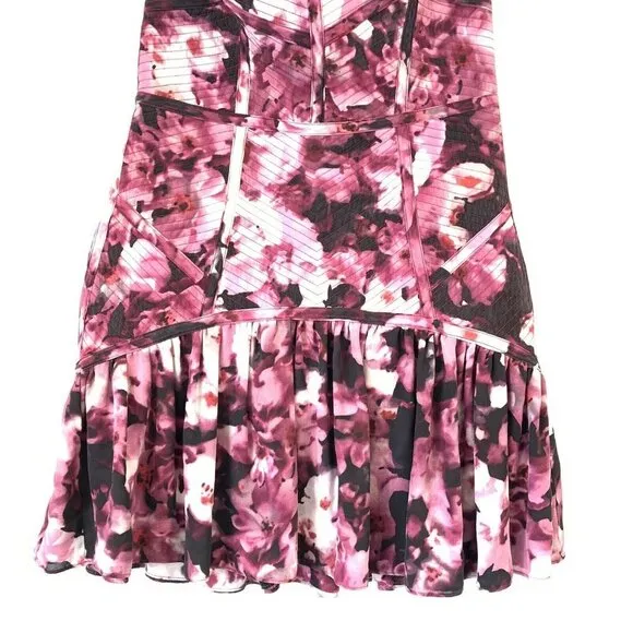 PARKER S Britney Silk Floral Quilted Mini Dress