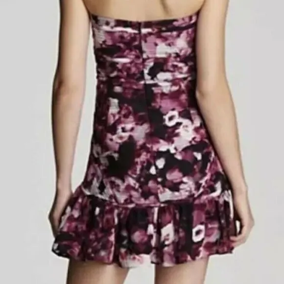 PARKER S Britney Silk Floral Quilted Mini Dress