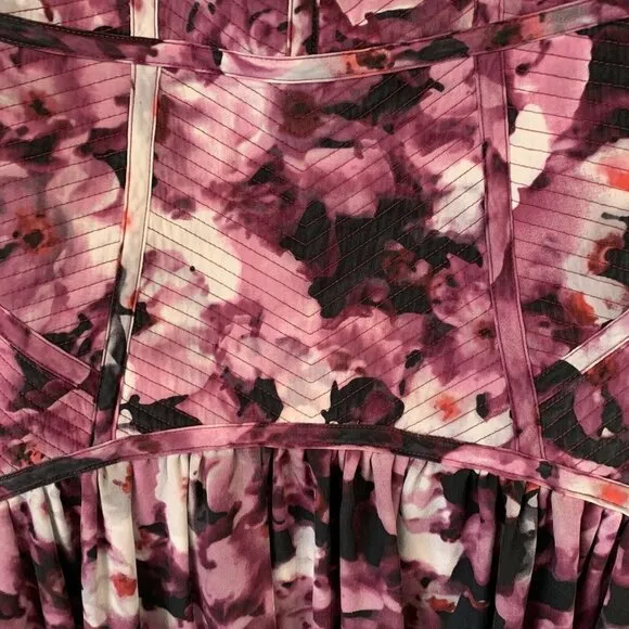 PARKER S Britney Silk Floral Quilted Mini Dress