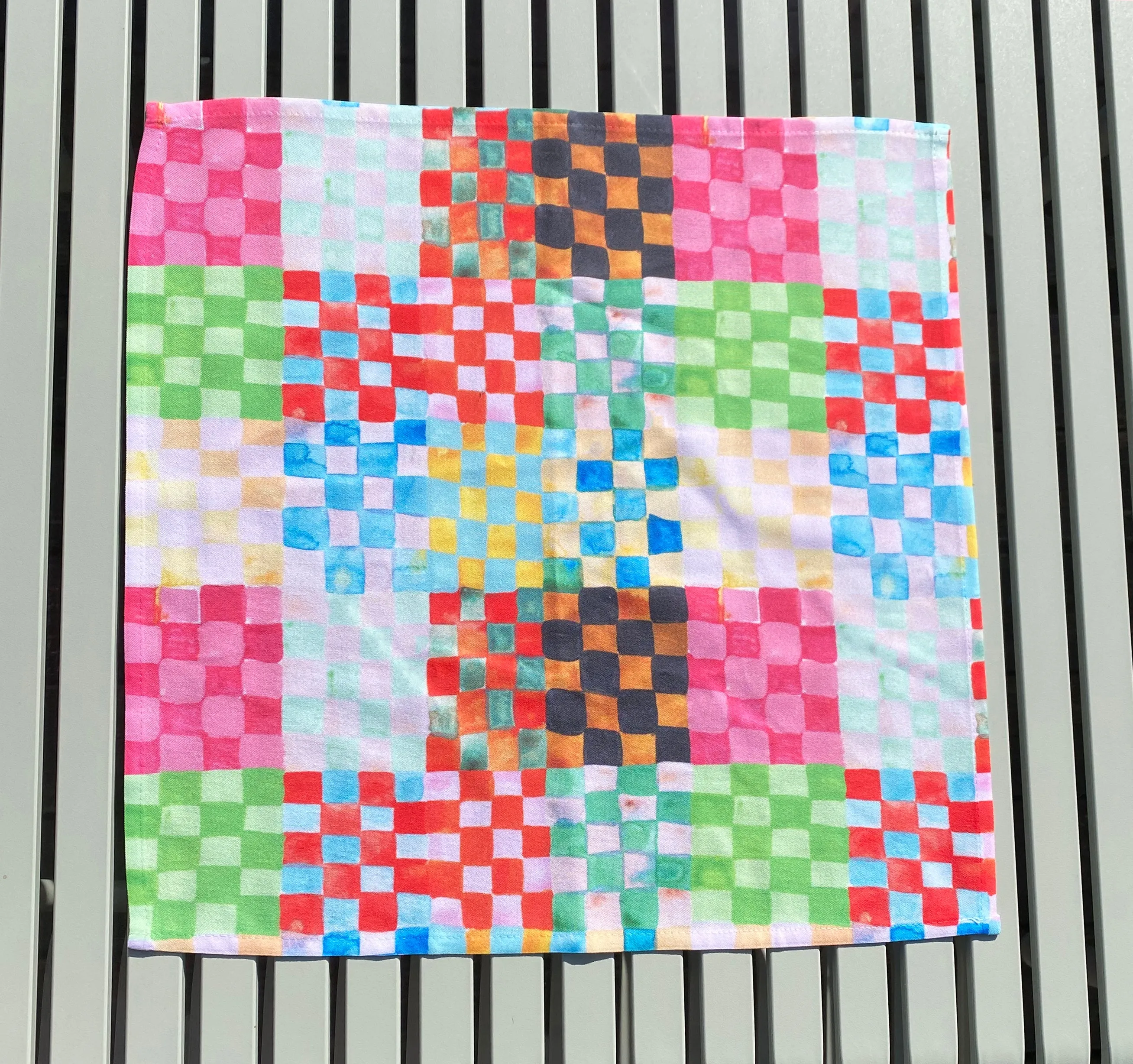 Pastel Checkerland Broadcloth Napkins