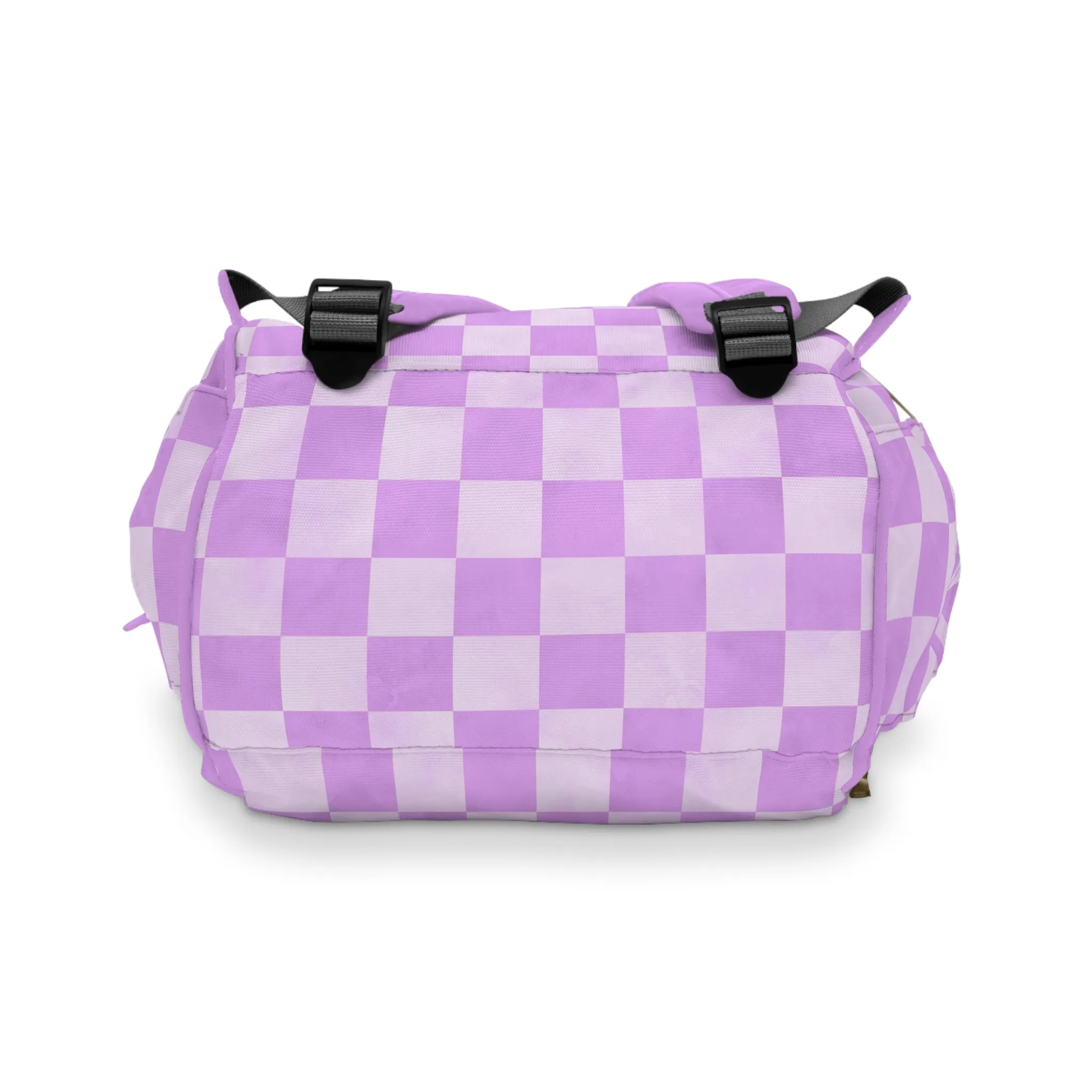 Pastel Checkers Diaper Backpack - Chic & Practical Baby Bag with Checkerboard Patterns, Perfect for Minimalist Parents