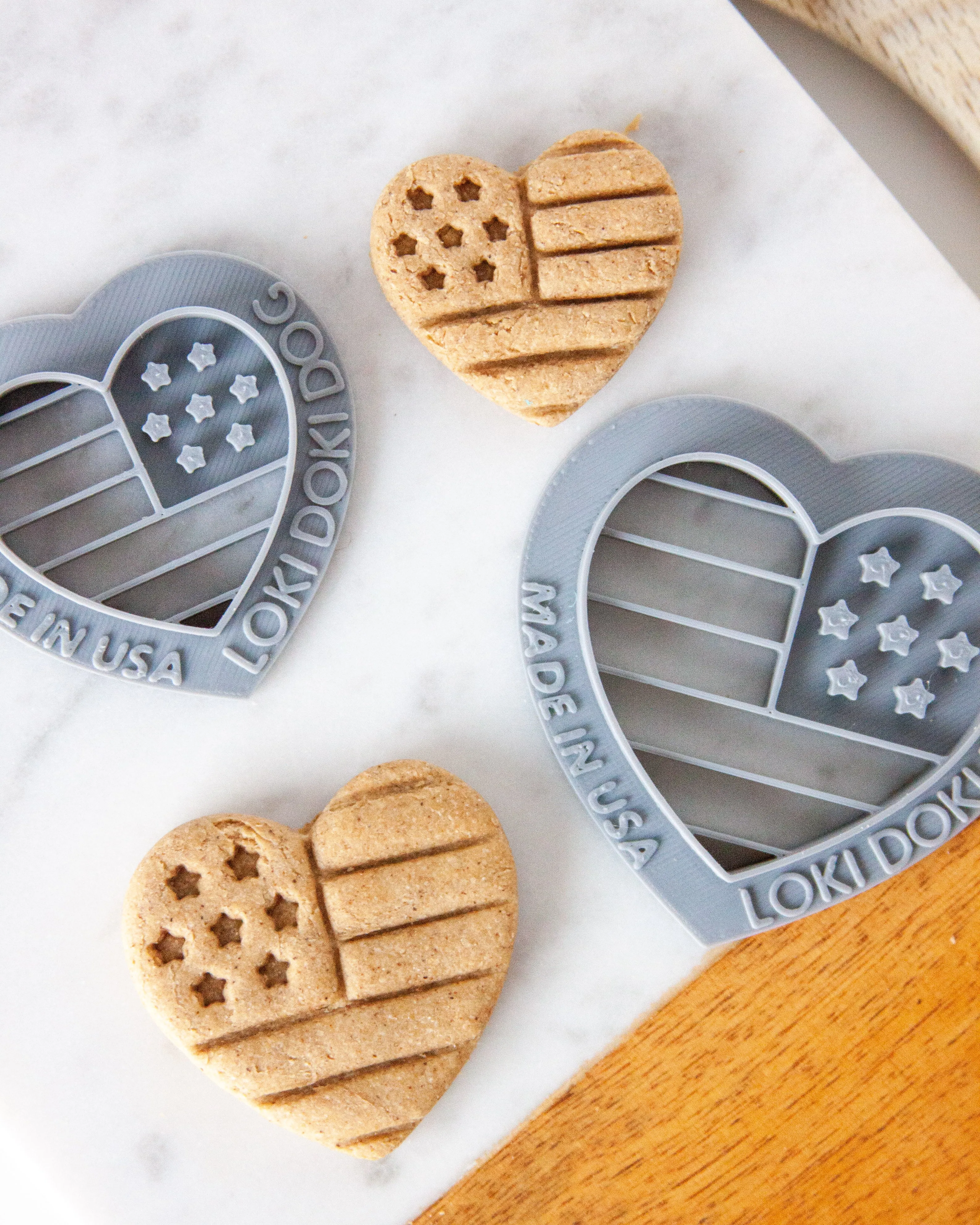 Patriotic Heart Dog Biscuit Cookie Cutter