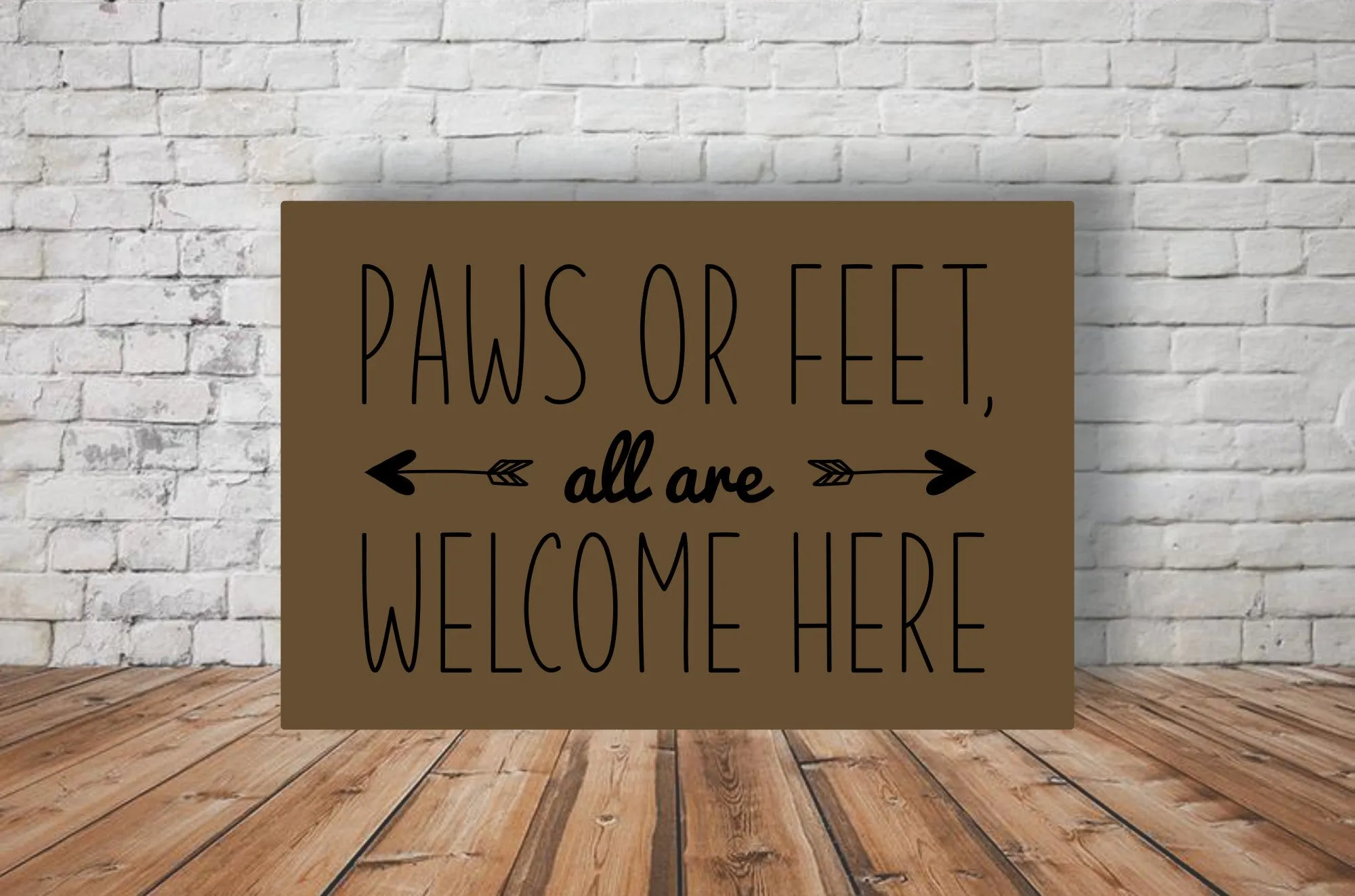 Paws Or Feet, All Are Welcome Here Canvas