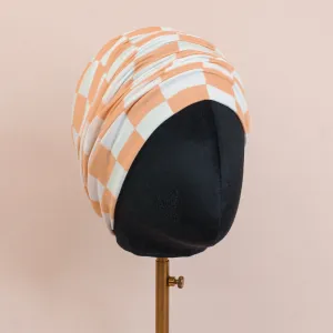 Peach Fuzz Checker Boho Buff