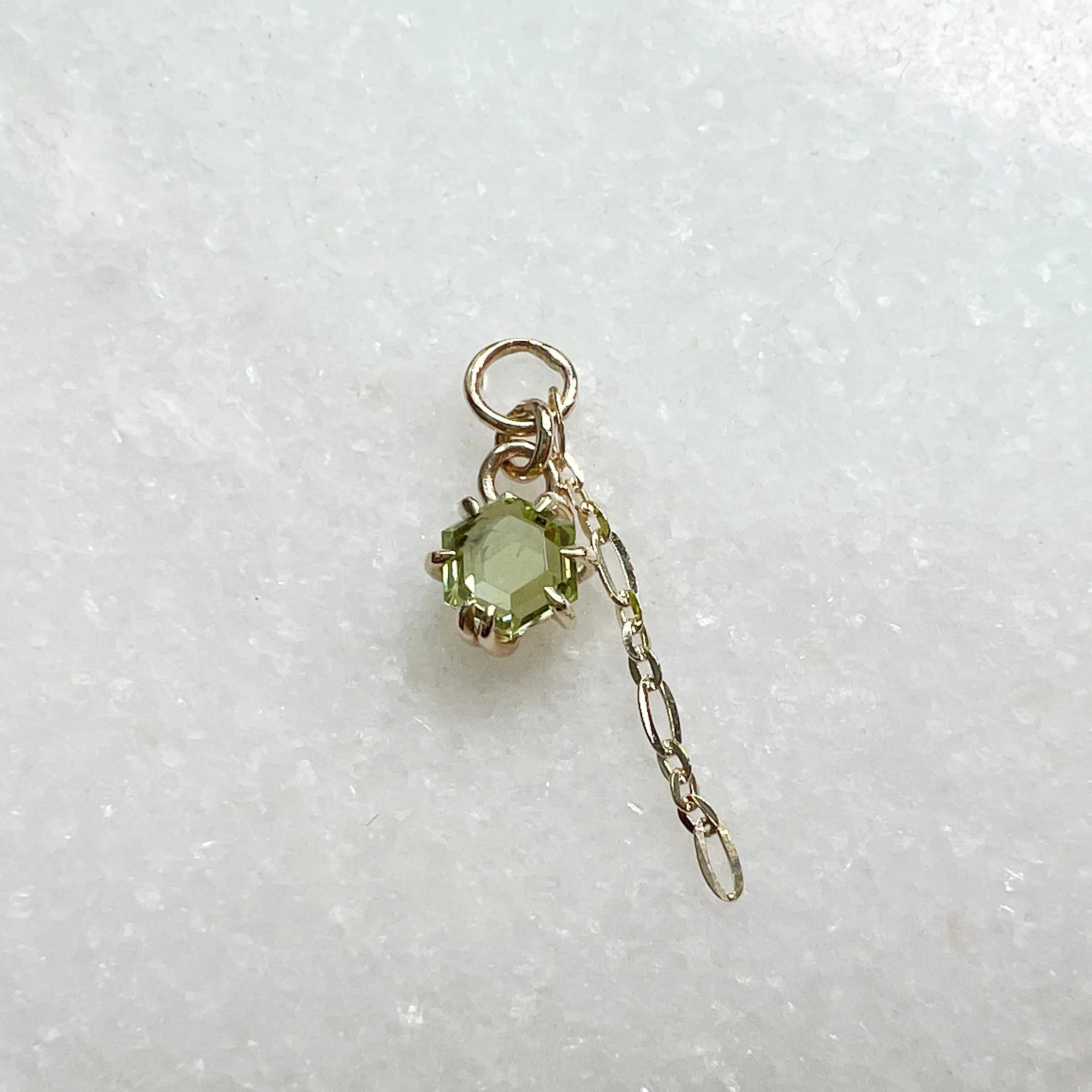 Peridot Ear Charm with Tassel