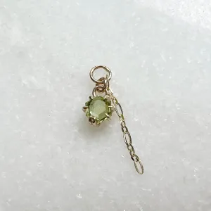 Peridot Ear Charm with Tassel