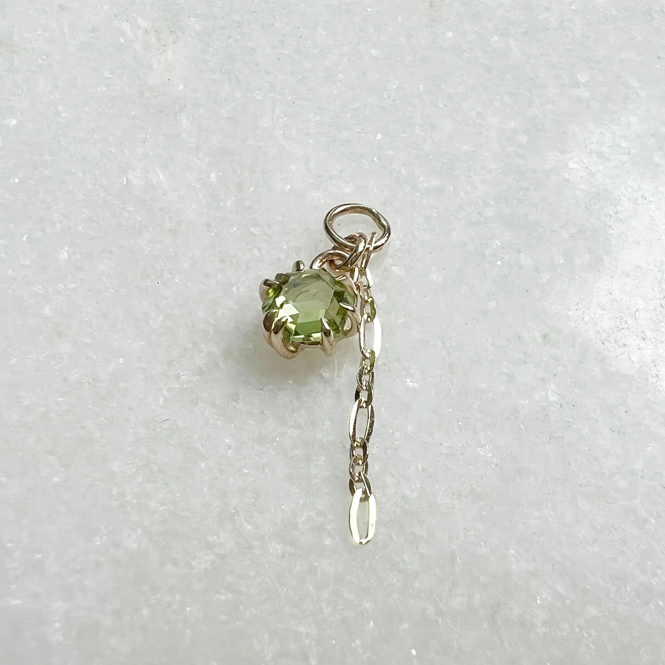 Peridot Ear Charm with Tassel