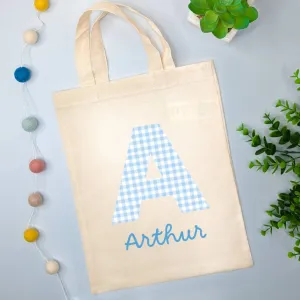 Personalised Gingham Easter Egg Hunt Bag