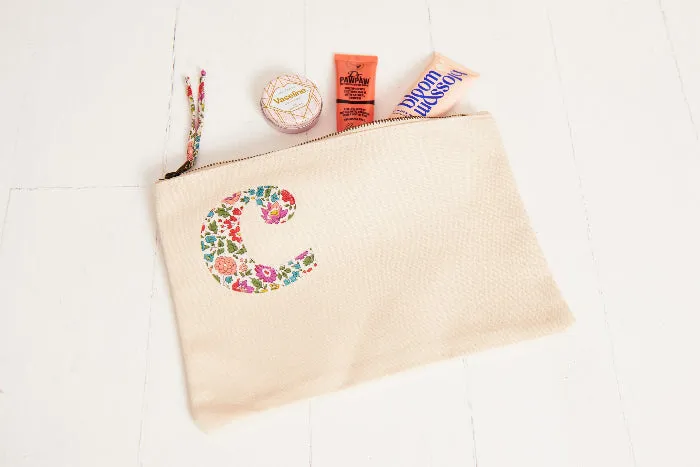 Personalised Liberty Print Zip Pouch