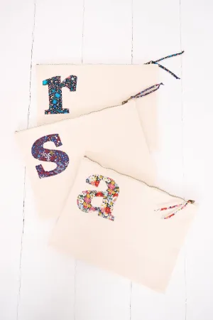 Personalised Liberty Print Zip Pouch