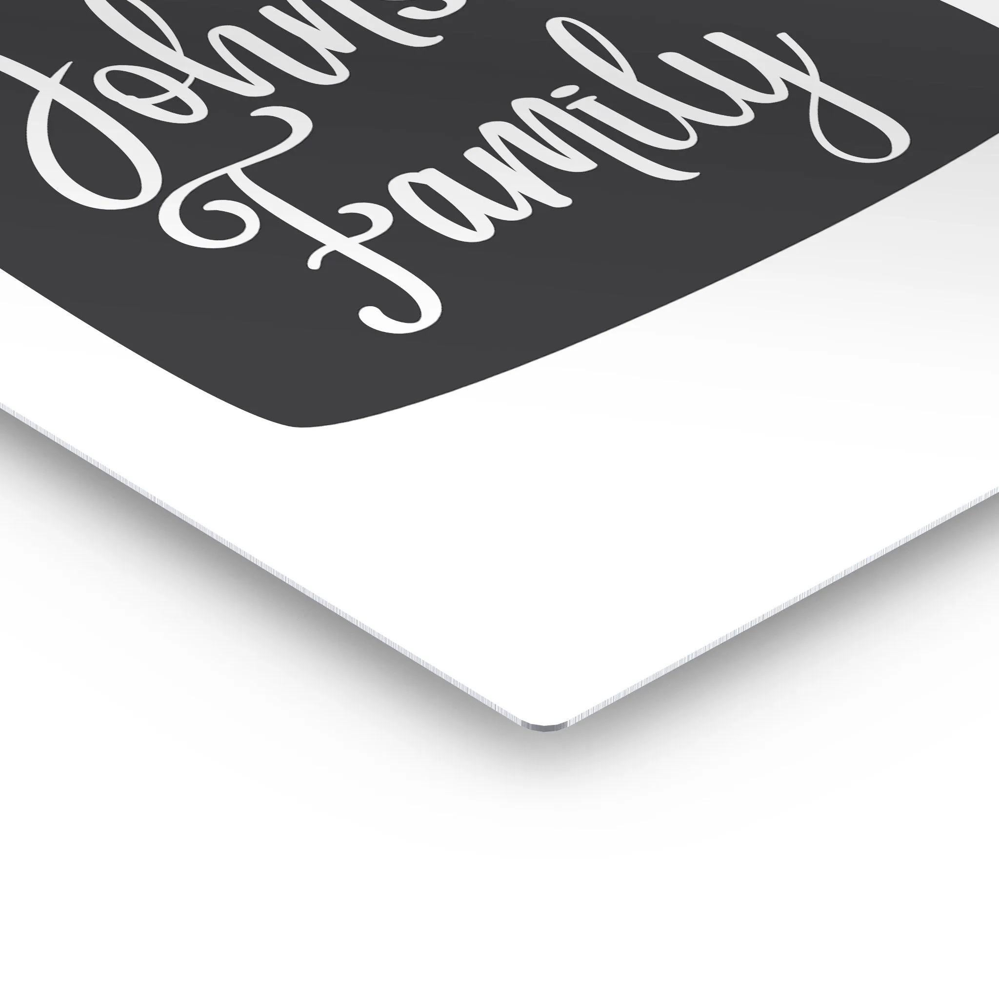 Personalized Gift Wall Art with Family Name in Home Shape Design