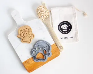 Personalized Santa Paws Cookie Cutter-  Christmas Dog Cookie Cutter