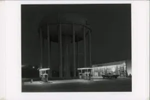 Petit's Mobil Station and Watertower, Cherry Hill, New Jersey 1974