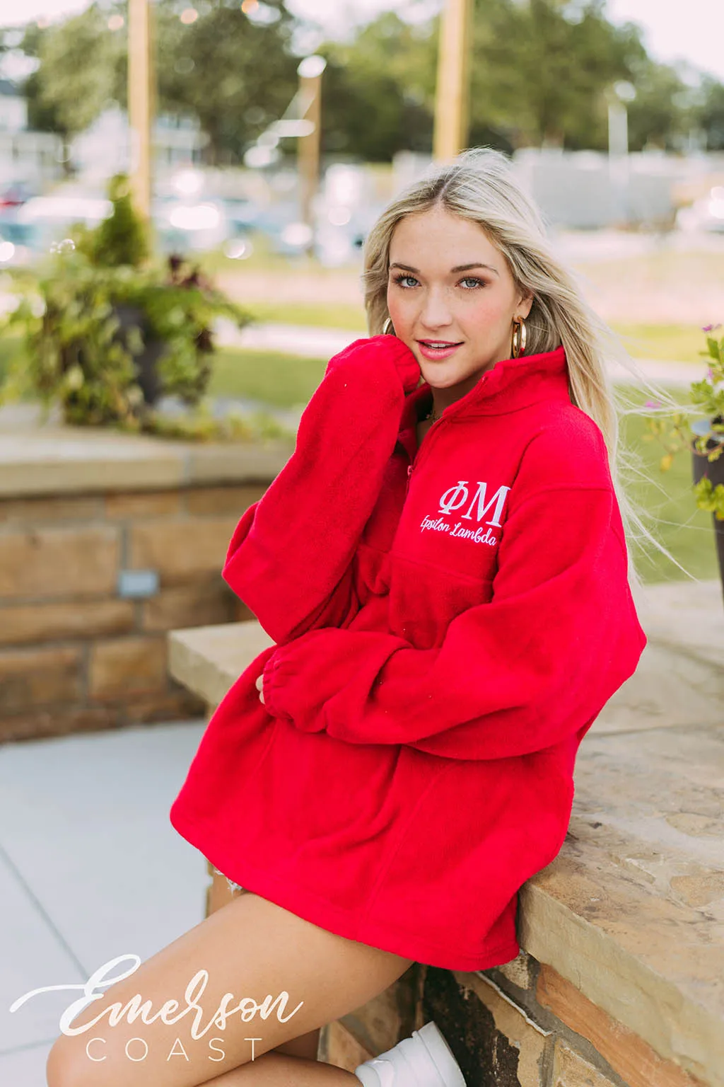 Phi Mu Embroidered Fleece Pullover