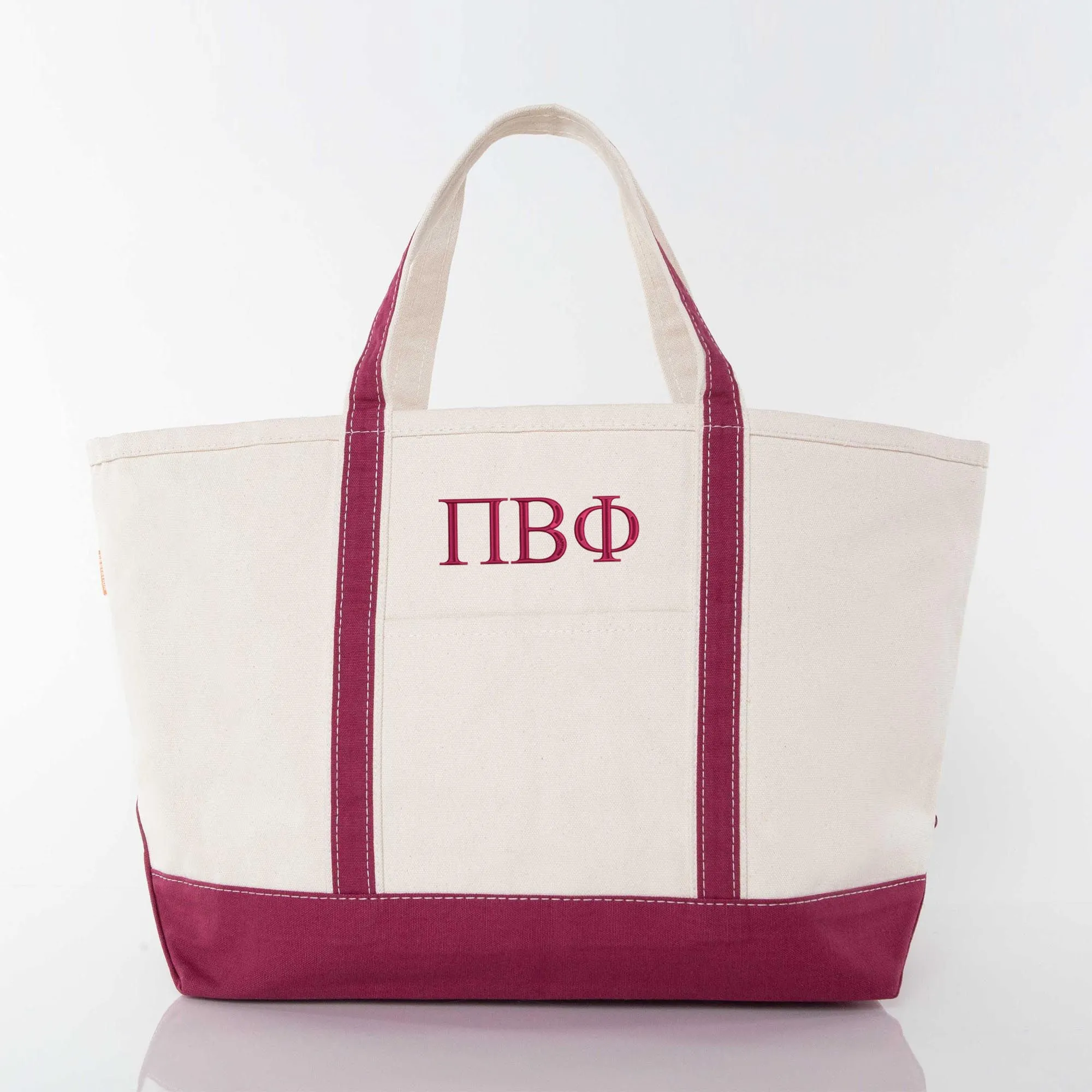 Pi Beta Phi Large Canvas Tote Bag