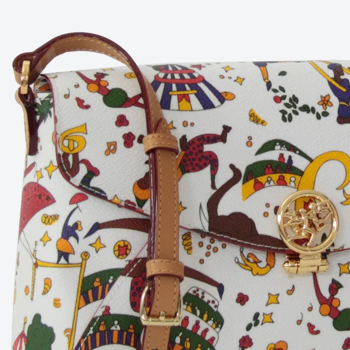 Piero Guidi Magic Circus -10 x 6.5 x 2 in. White or Black Sling Bag