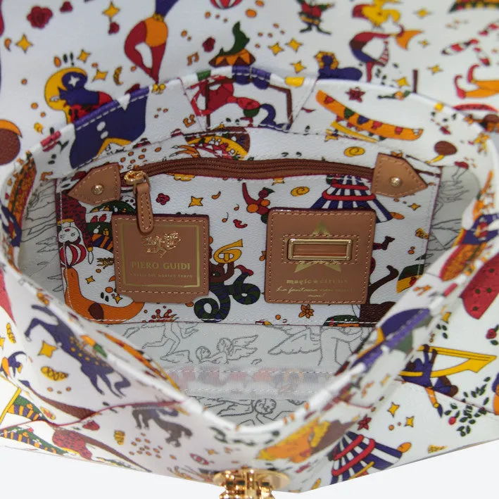 Piero Guidi Magic Circus -10 x 6.5 x 2 in. White or Black Sling Bag