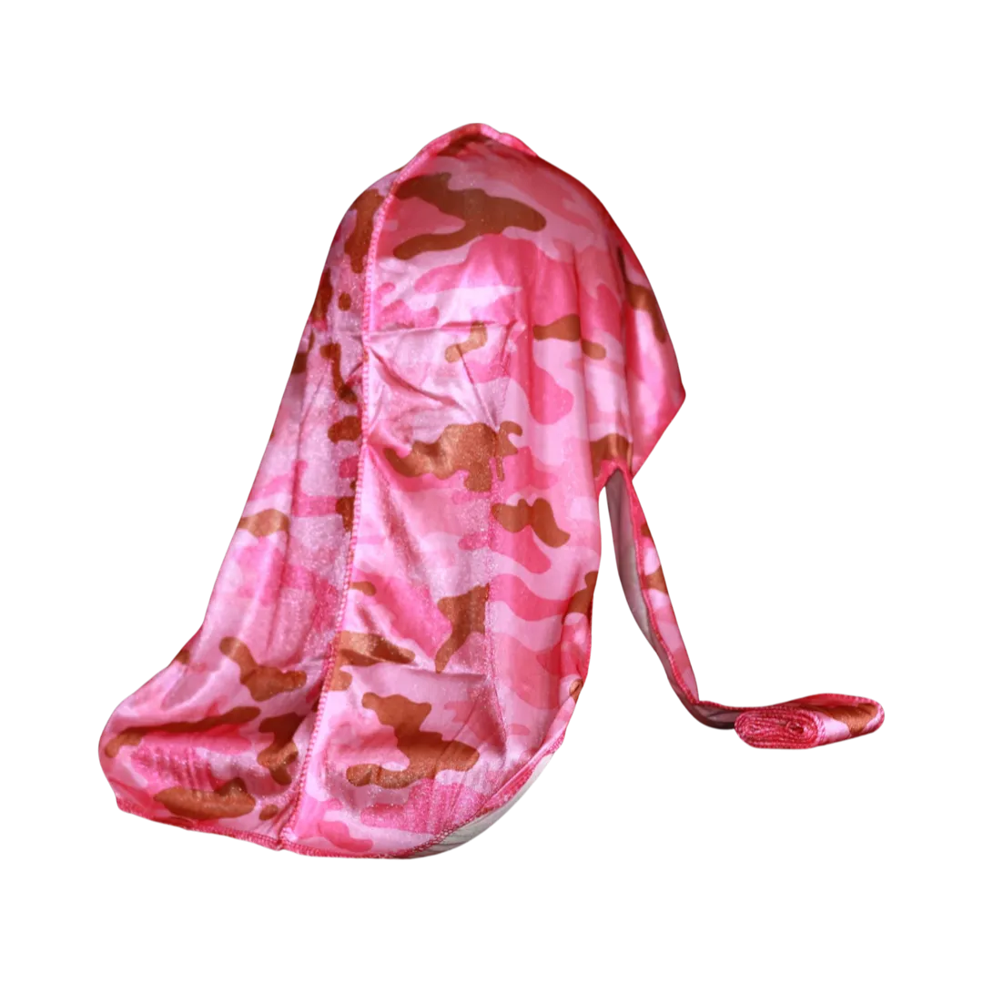 Pink Camo Silky Durag