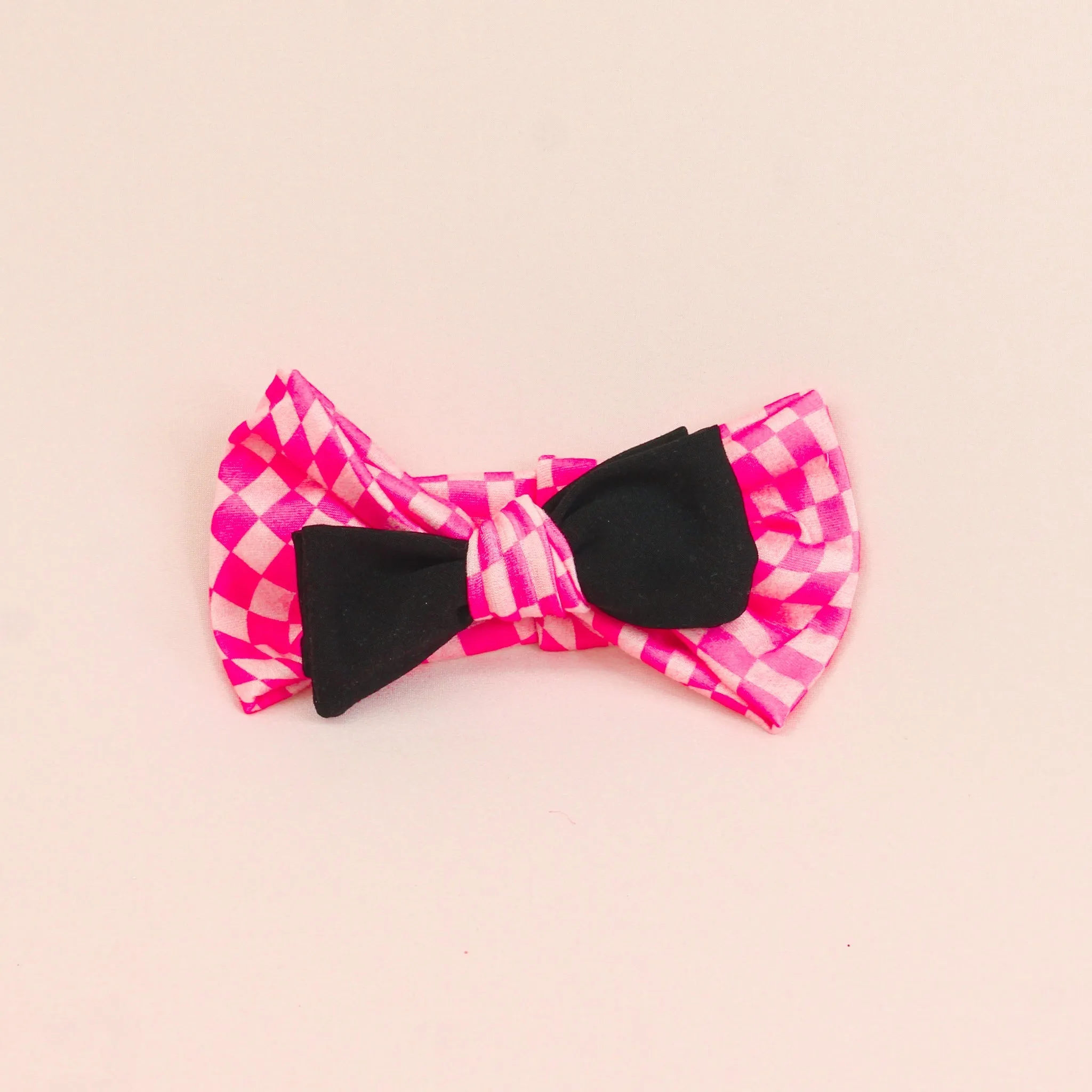 Pink Checkered Baby Headband