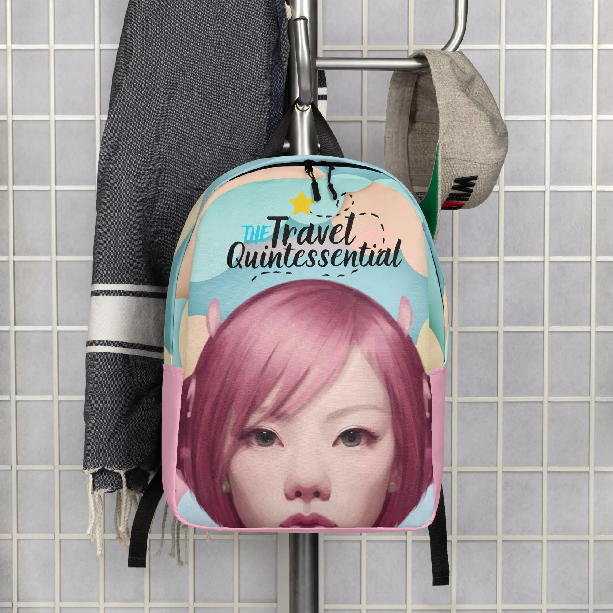 Pink Head TheTravelQuintessential Minimalist Backpack
