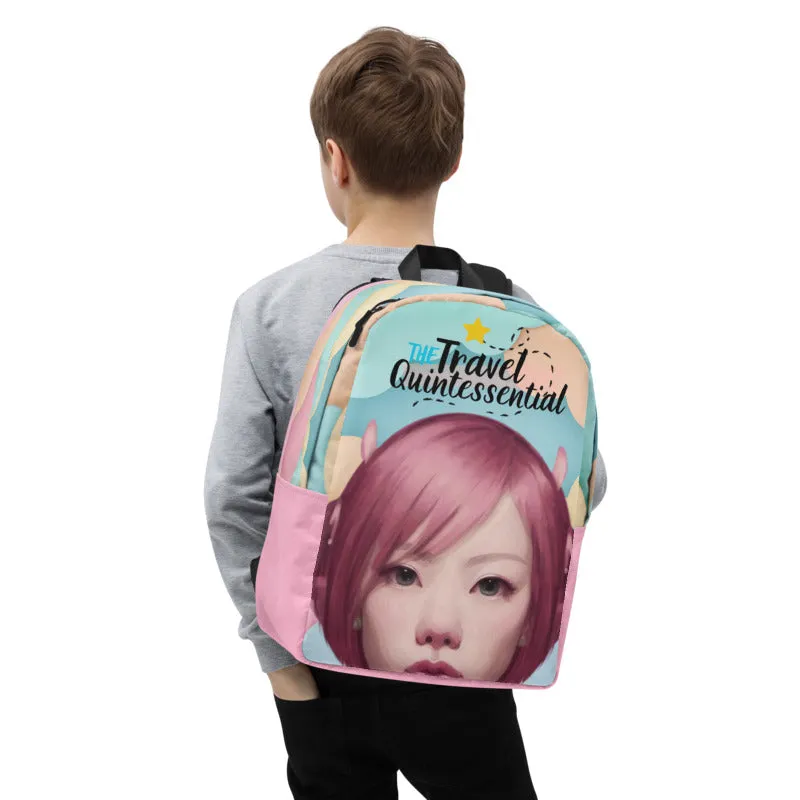 Pink Head TheTravelQuintessential Minimalist Backpack
