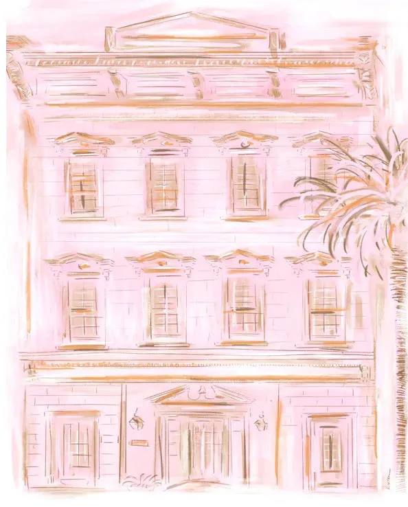 PINK IN CHARLESTON - CANVAS 30x40 PRINT
