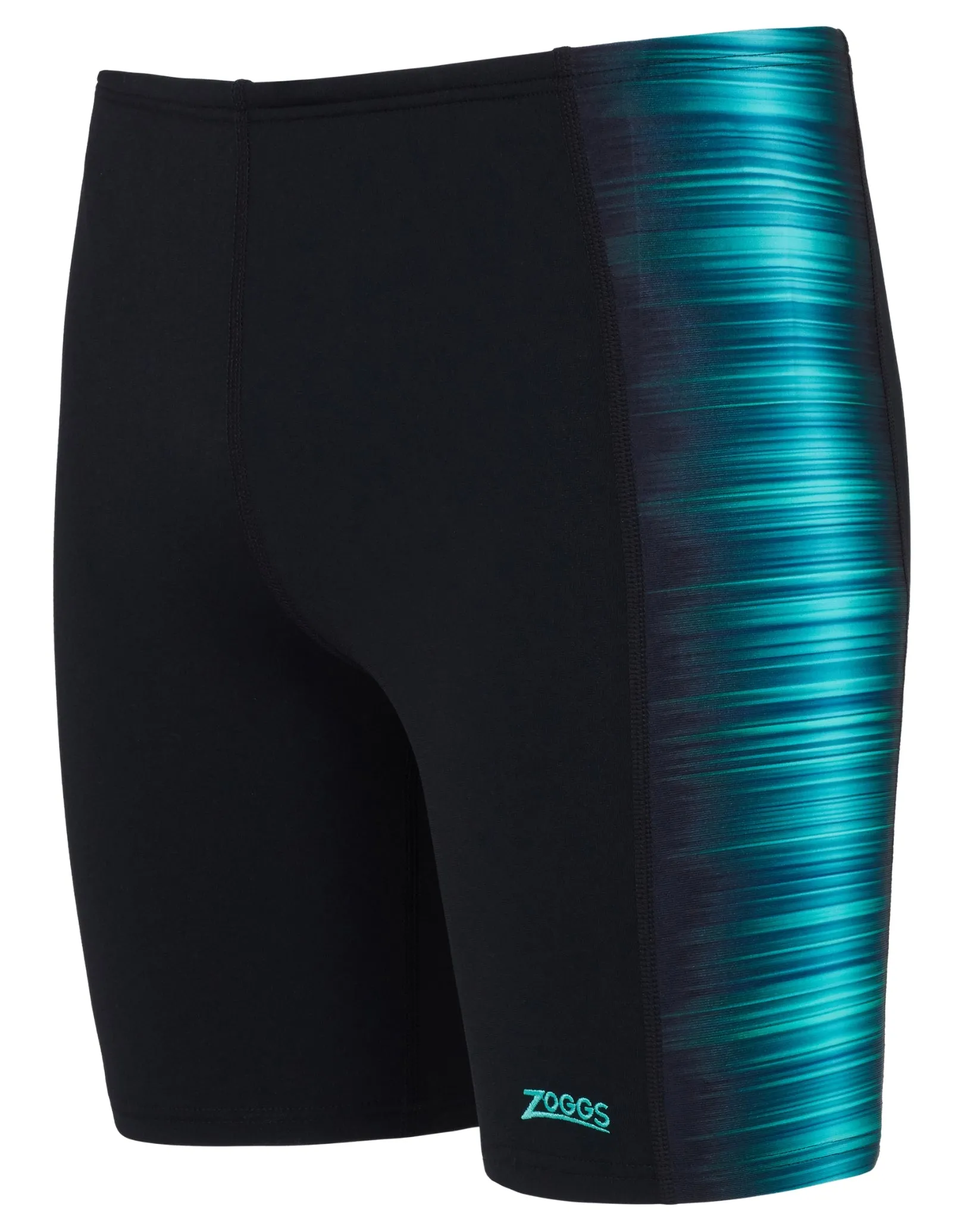 Pipeline Panelled Mid Swim Jammer - Black/Blues