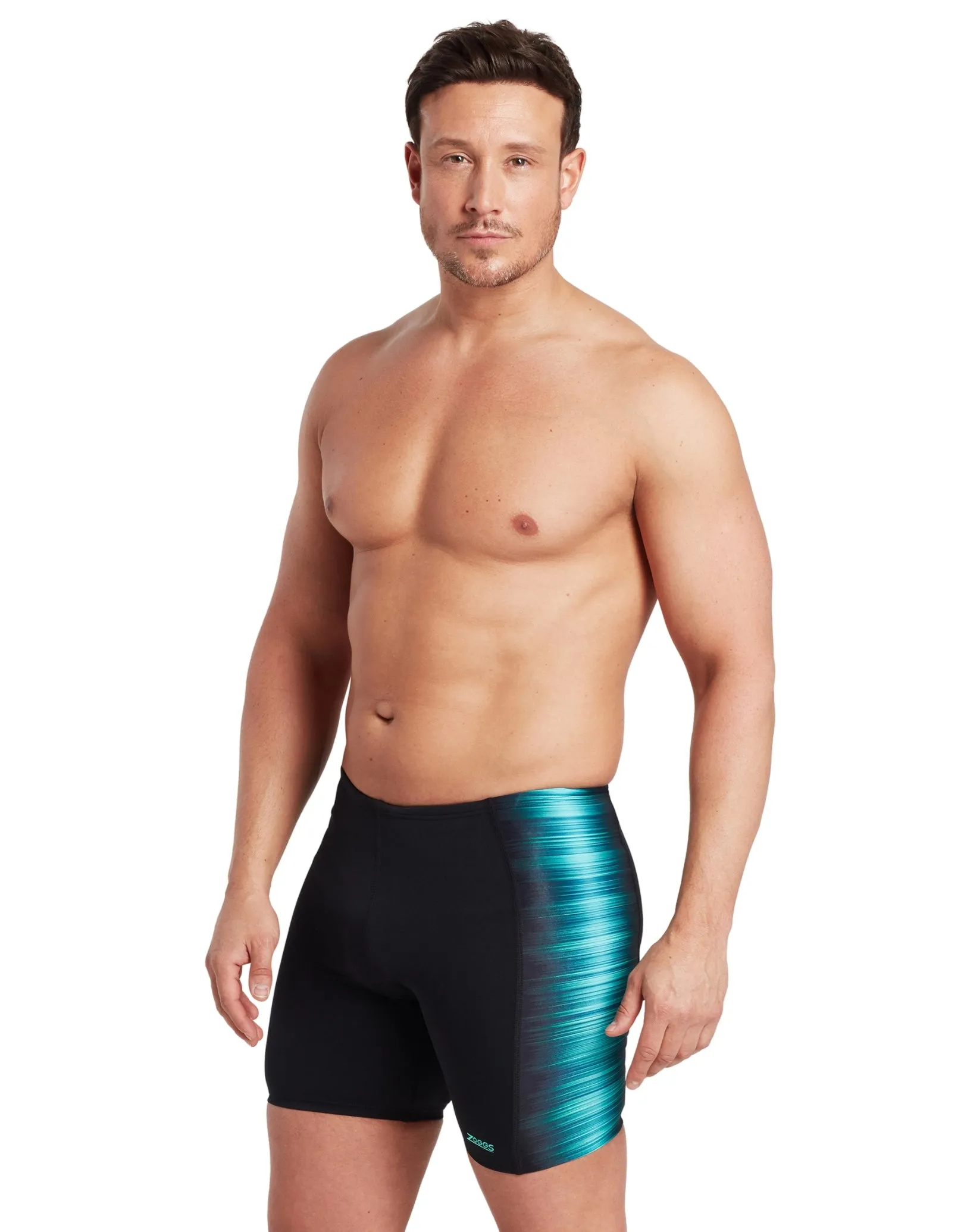 Pipeline Panelled Mid Swim Jammer - Black/Blues