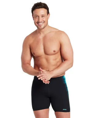 Pipeline Panelled Mid Swim Jammer - Black/Blues
